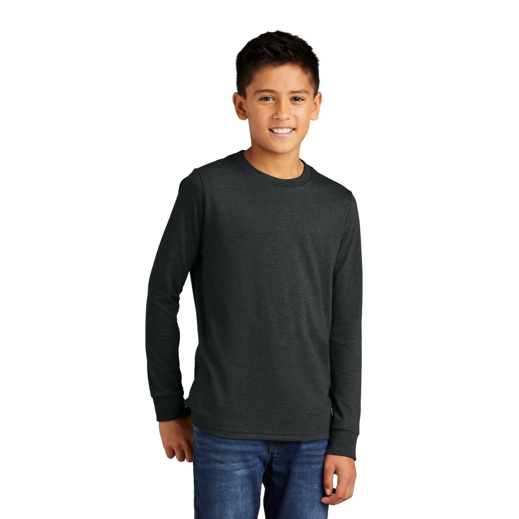District-District® Youth Perfect Tri® Long Sleeve Tee DT132Y-MedTech-2